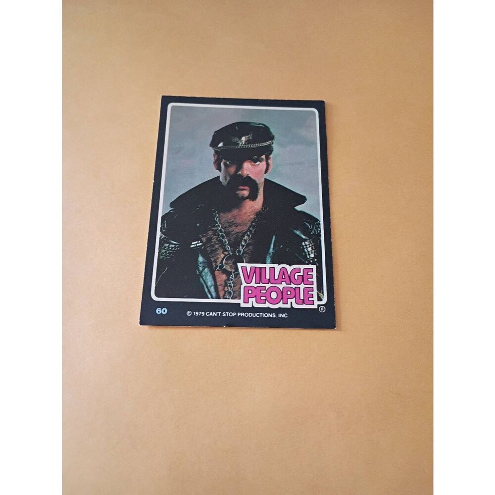 Vintage 1979 Village People Trading Card #60 Disco Era Vintage Music Collectible